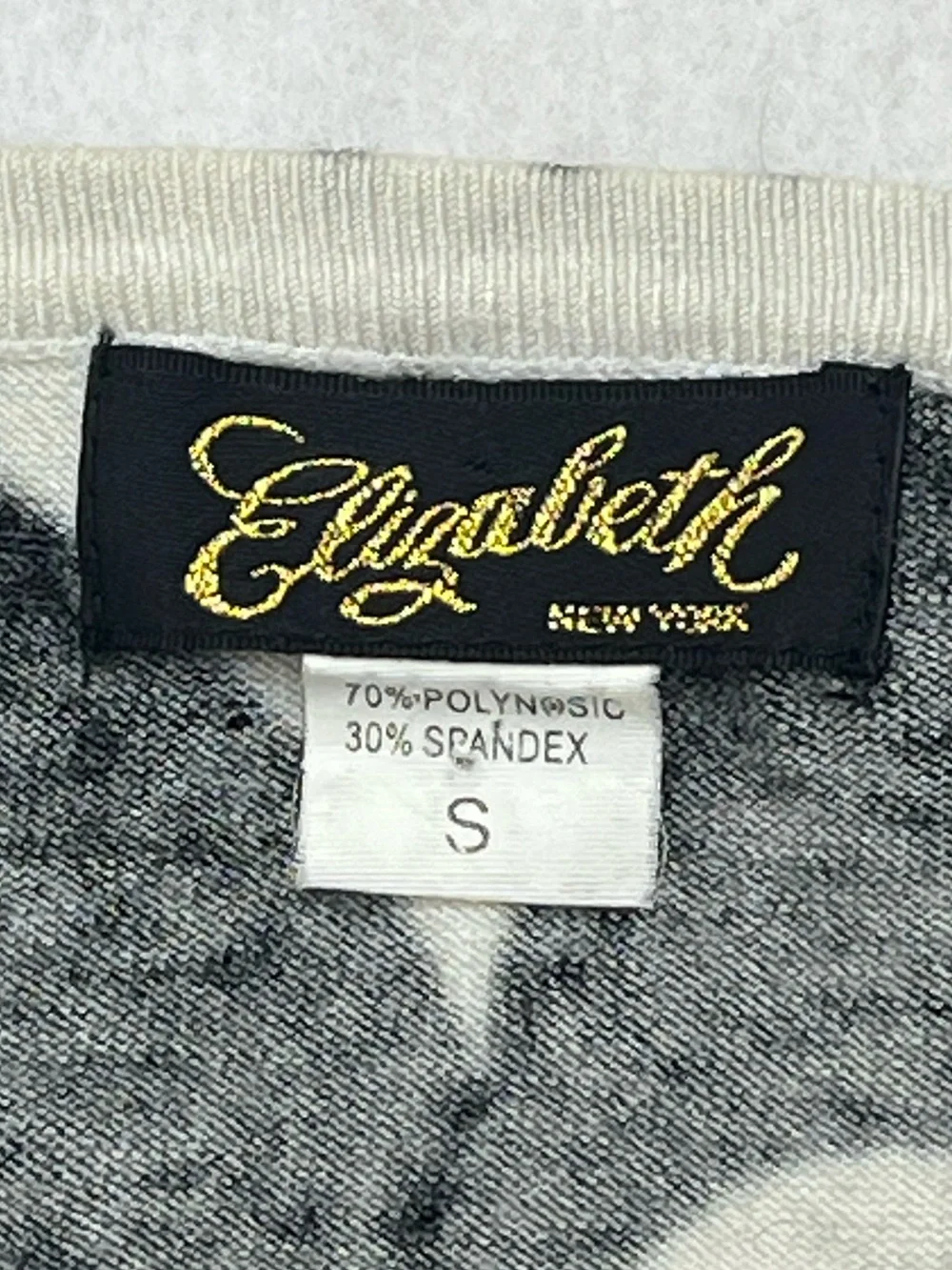 Elizabeth New York Black White Graphic Pop Art Face Print Sleeveless Top Small